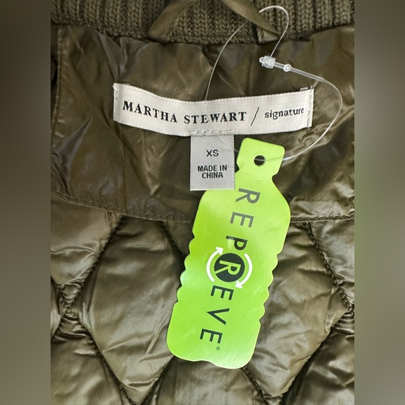 Martha Stewart Olive Green Quilted Vest - Picture 11 of 11